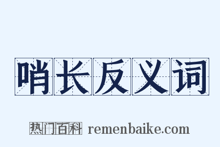 哨长反义词是什么意思的图片
